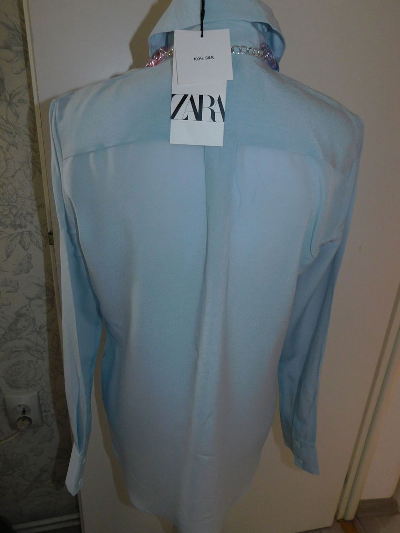 ZARA , bluza noua  matase naturala , etichete atasate, colier cadou