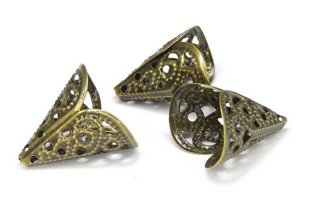 Capacel metalic, bronz, 11.5x15 mm