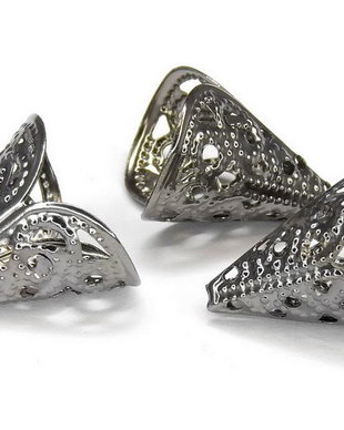 Capacel metalic, gunmetal, 11.5x15 mm