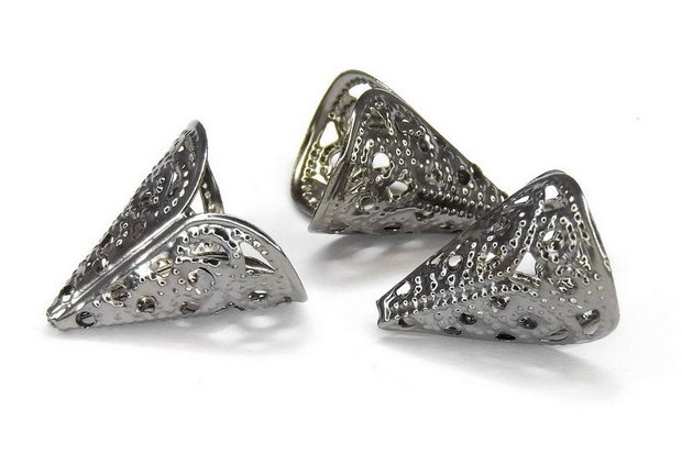 Capacel metalic, gunmetal, 11.5x15 mm