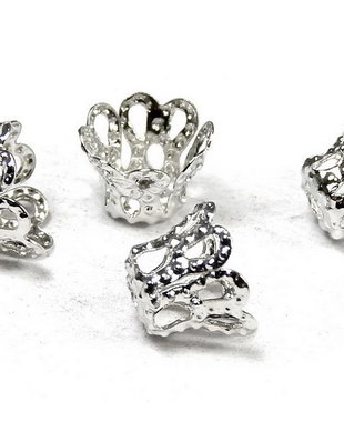 Capacel metalic, platina, 8x6 mm