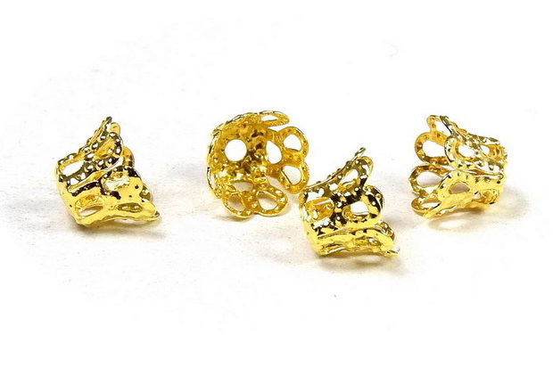 Capacel metalic, auriu, 8x6 mm
