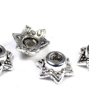 Capacel metalic, argintiu antichizat, 7x3 mm