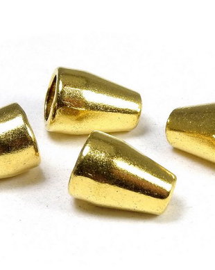 Capacel metalic, auriu antichizat, 11x8 mm