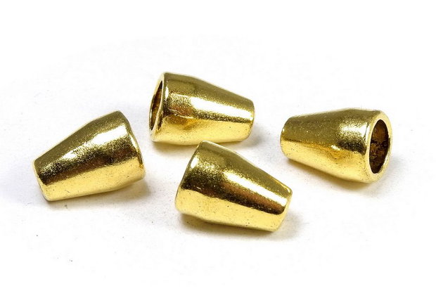 Capacel metalic, auriu antichizat, 11x8 mm