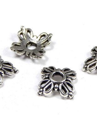 Capacel metalic, argintiu, 8x3 mm
