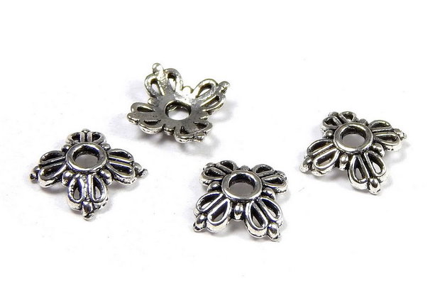 Capacel metalic, argintiu, 8x3 mm