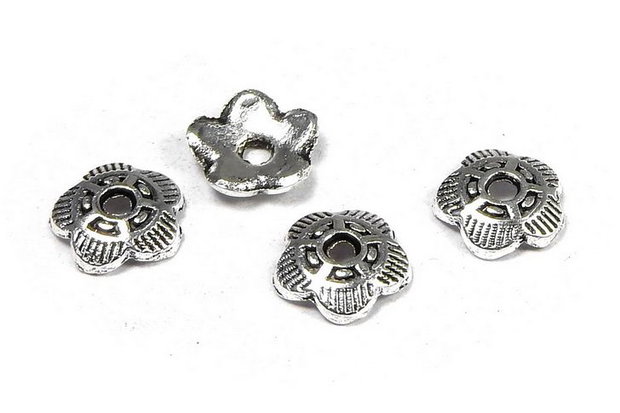 Capacel metalic, argintiu antichizat, 6x1.5 mm