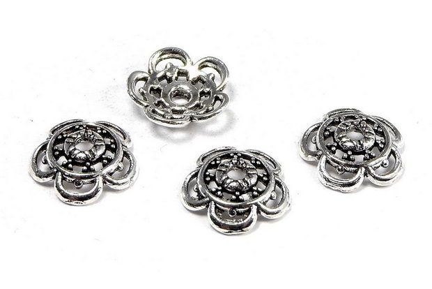 Capacel metalic, argintiu antichizat, 8x2.5 mm