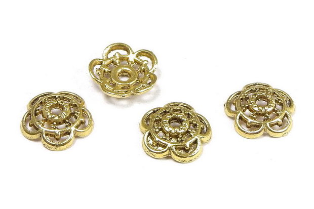 Capacel metalic, auriu antichizat, 8x2.5 mm
