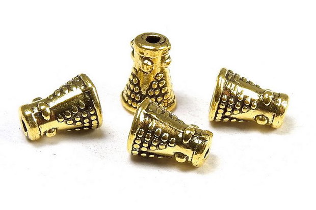 Capacel metalic, auriu antichizat, 5x8 mm
