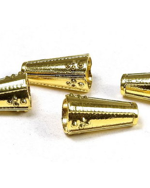 Capacel metalic, auriu antichizat, 8x13 mm
