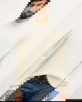 Paul&Shark pulover din amestec de lână culoarea bej, 15311054