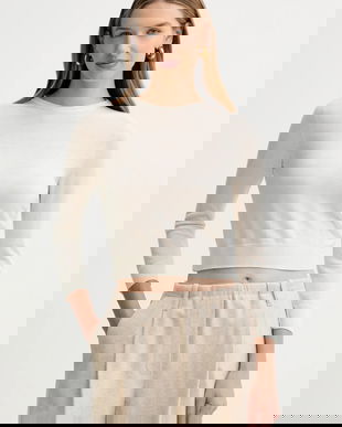 Liviana Conti pulover de lână culoarea bej, light, L5WA06