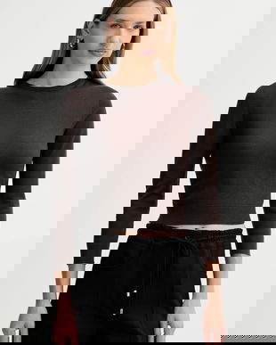 Liviana Conti pulover de lână culoarea maro, light, L5WA06