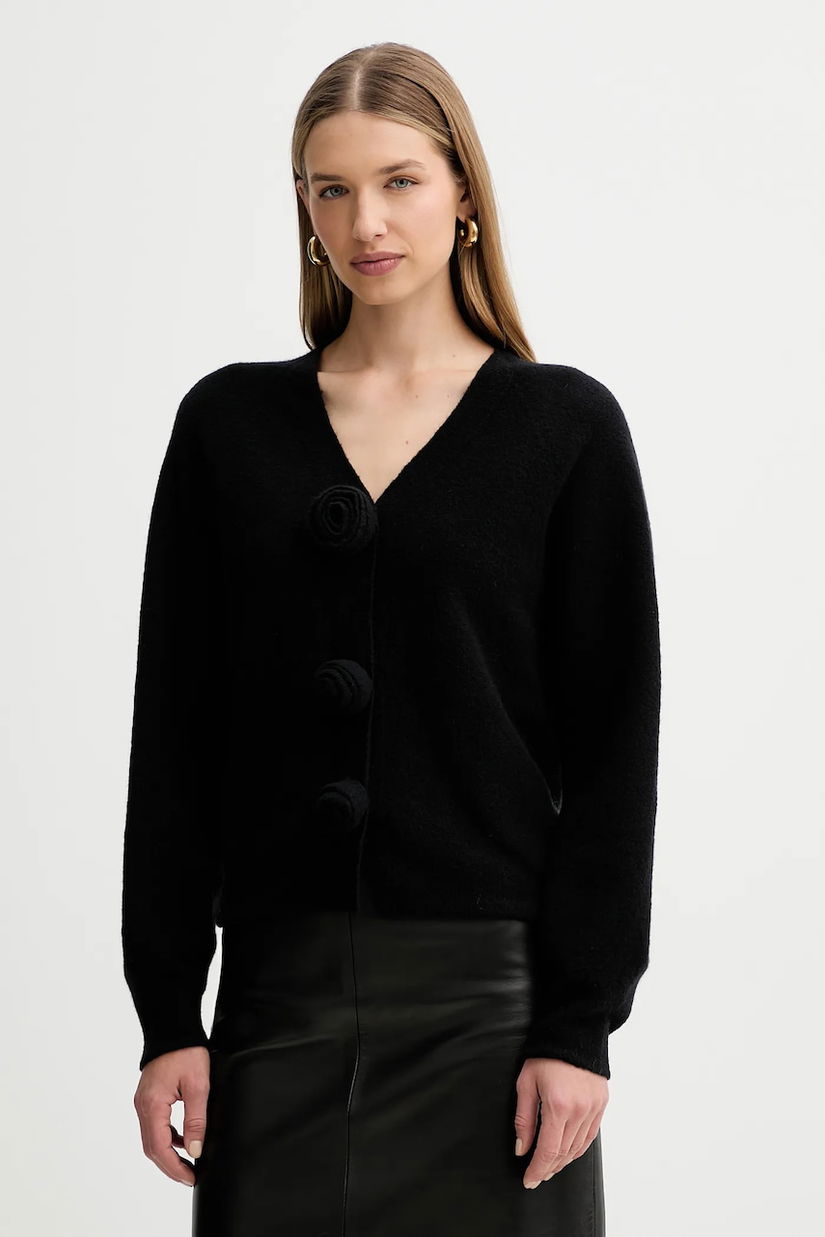 Liviana Conti cardigan din amestec de lână culoarea negru, L5WG01