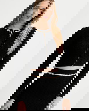 Elisabetta Franchi cardigan culoarea negru, MK29B56E2