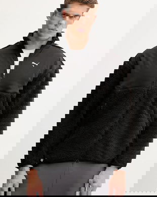 Puma bluză culoarea negru, uni, 632104
