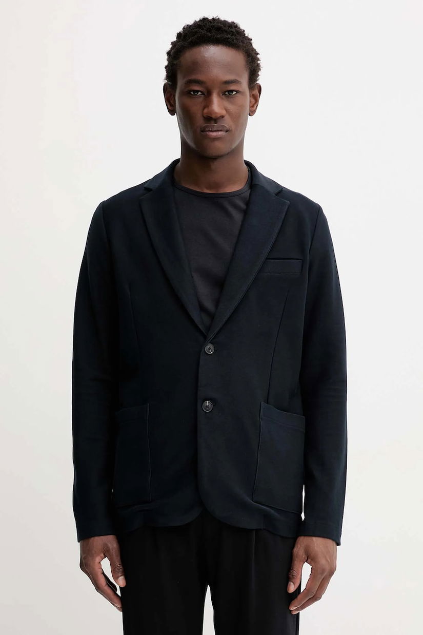 Marc O'Polo sacou din bumbac culoarea bleumarin, 526301557030