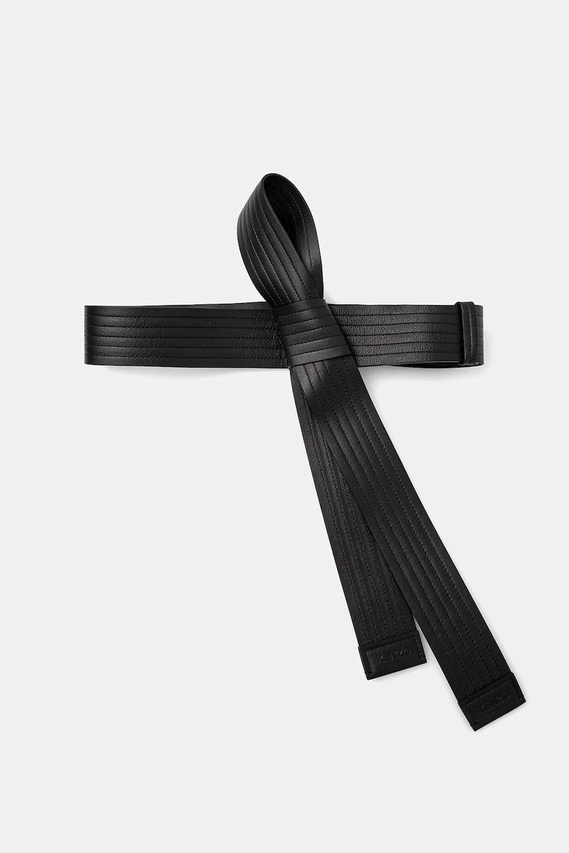 Kenzo curea de piele 45 mm Judo Belt femei, culoarea negru, FE68CE045L06.99