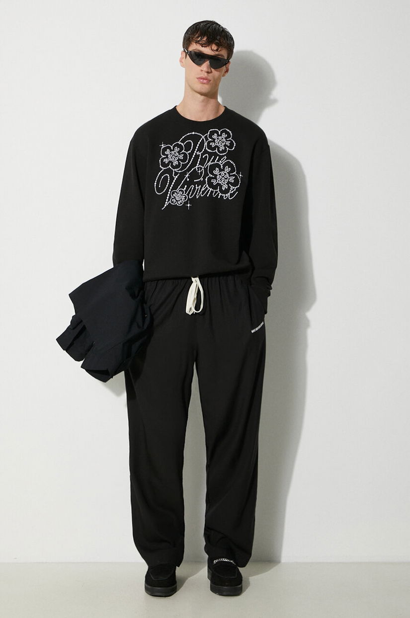 Kenzo hanorac de bumbac Constellation Emb Classic barbati, culoarea negru, cu imprimeu, FE65SW2284MG.99J