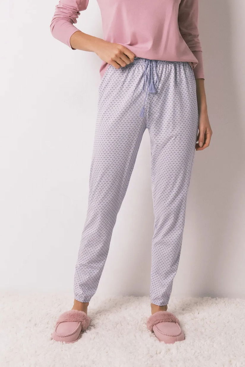 women'secret pantaloni pijama bumbac culoarea violet, bumbac, 3702248
