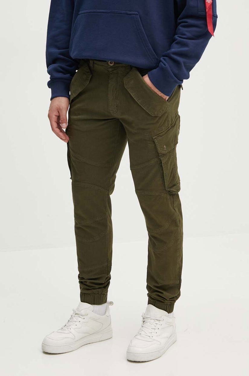 Alpha Industries pantaloni Combat Pant LW bărbați, culoarea verde 126215.142