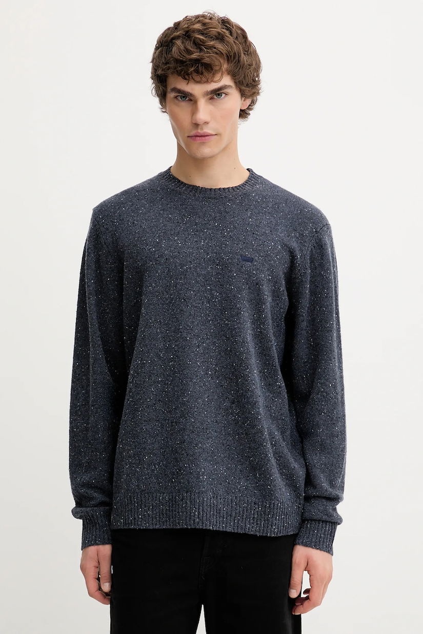 Levi's pulover din amestec de lână culoarea bleumarin, light, A4320