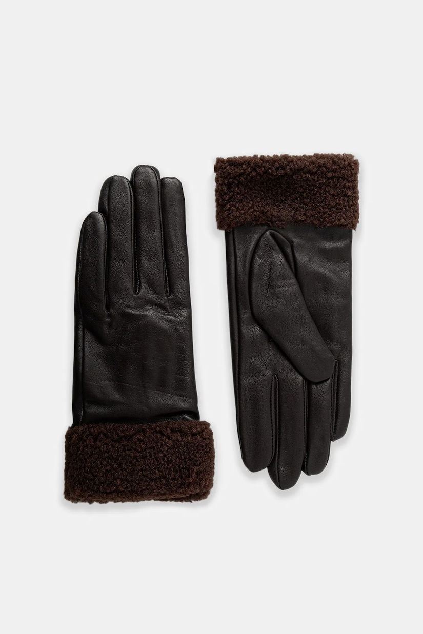 Answear.LAB manusi de piele culoarea maro