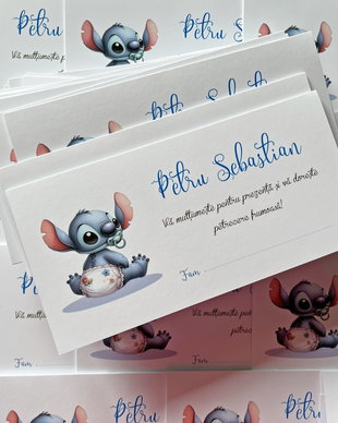 Plicuri bani botez Stitch
