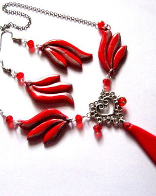set bijuterii cu fimo si cristale 50481