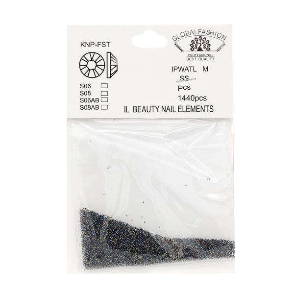 Perlute unghii Global Fashion mix set 1440 buc - Black/Chameleon