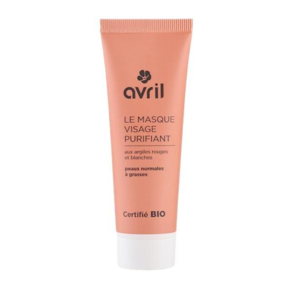 Masca purificatoare cu argila alba si rosie, 50ml - Avril