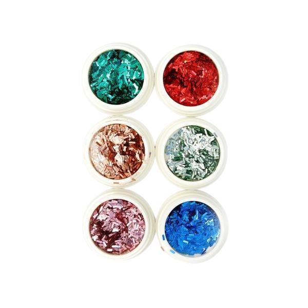 Set 6 decoratiuni unghii, Gobal Fashion, paiete linii, Multicolor
