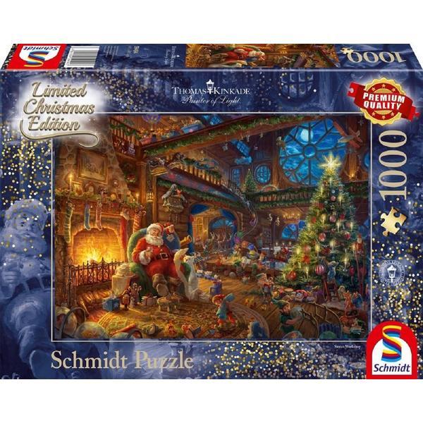 Puzzle 1000. Mos Craciun si spiridusii lui