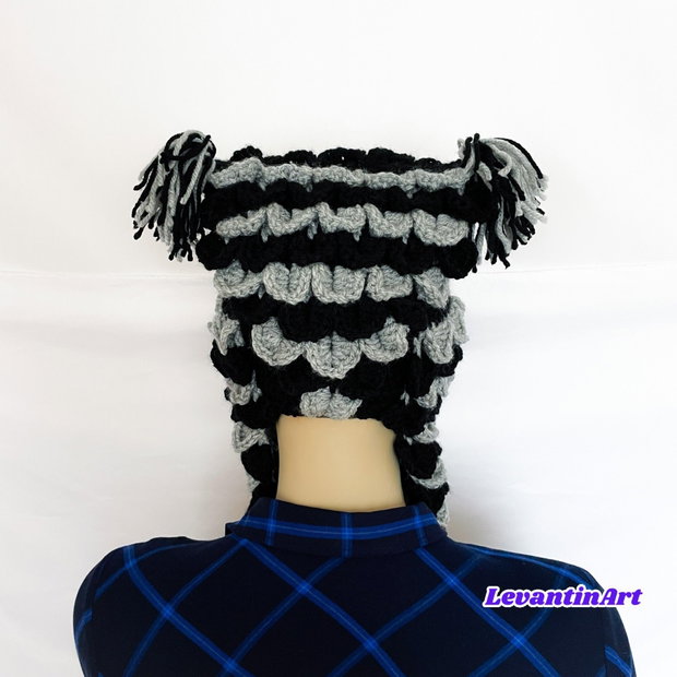 Bufnita - Caciula neagra pentru adulti, unisex, crosetata manual. Culoare la alegere. LA COMANDA