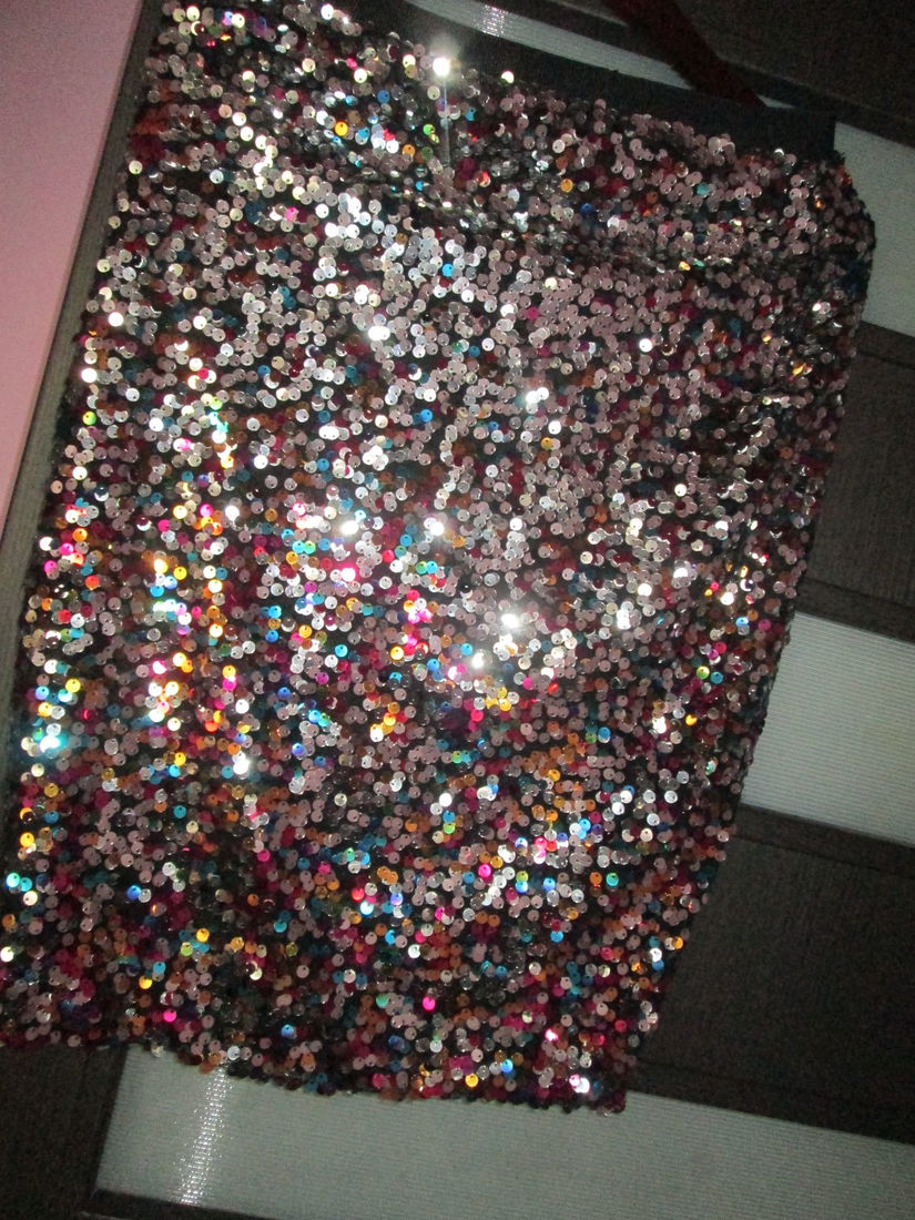 fusta cu paiete colorate H&M S