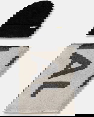 Barbour palarie si esarfa culoarea negru, LGS0099