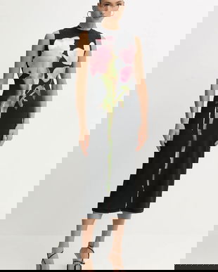 Stine Goya rochie culoarea negru, midi, mulata, SG-AW25-D104-2244