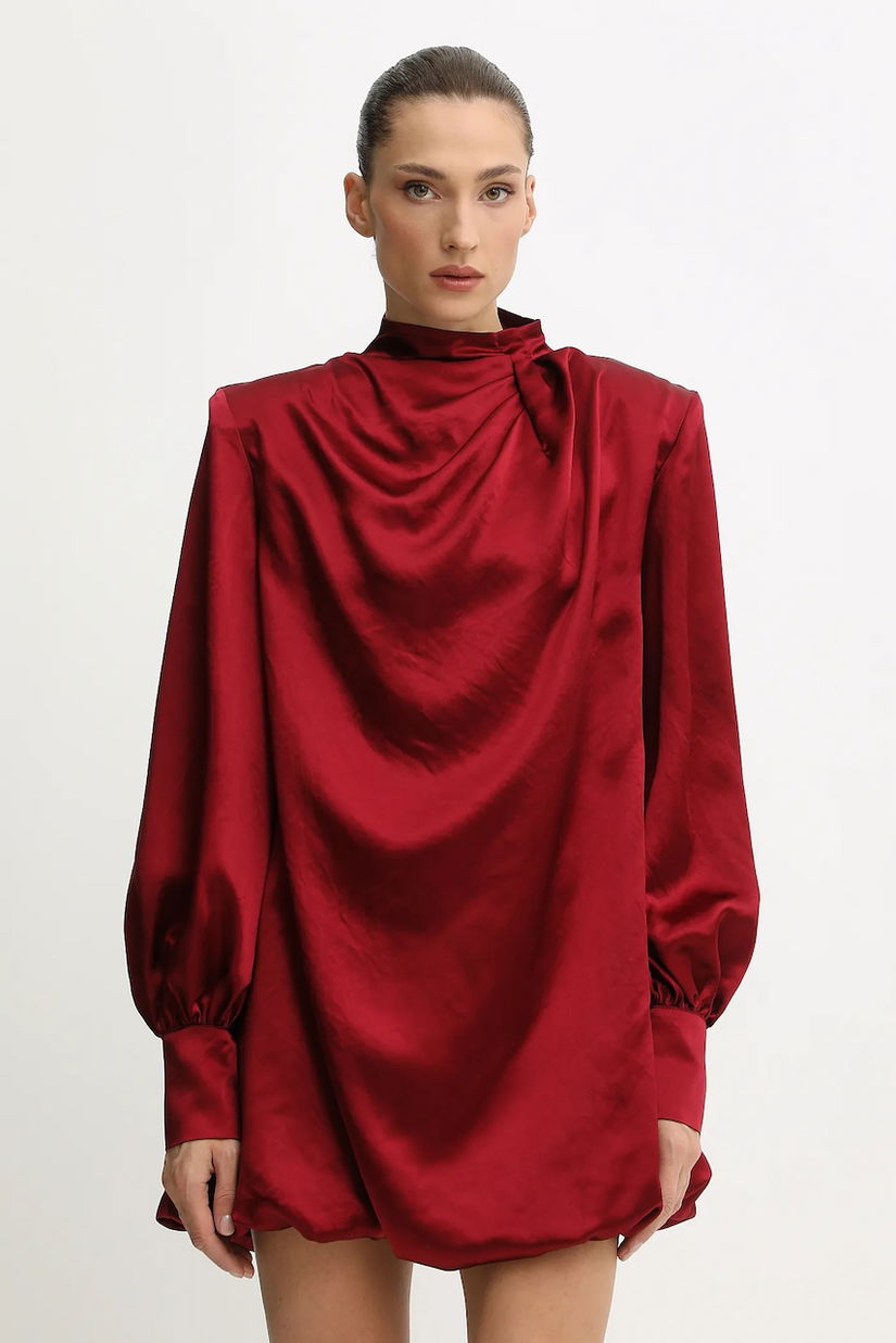 Undress Code rochie culoarea bordo, mini, evazati, 1079
