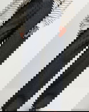 Rotate jeans culoarea bleumarin, 115193D03