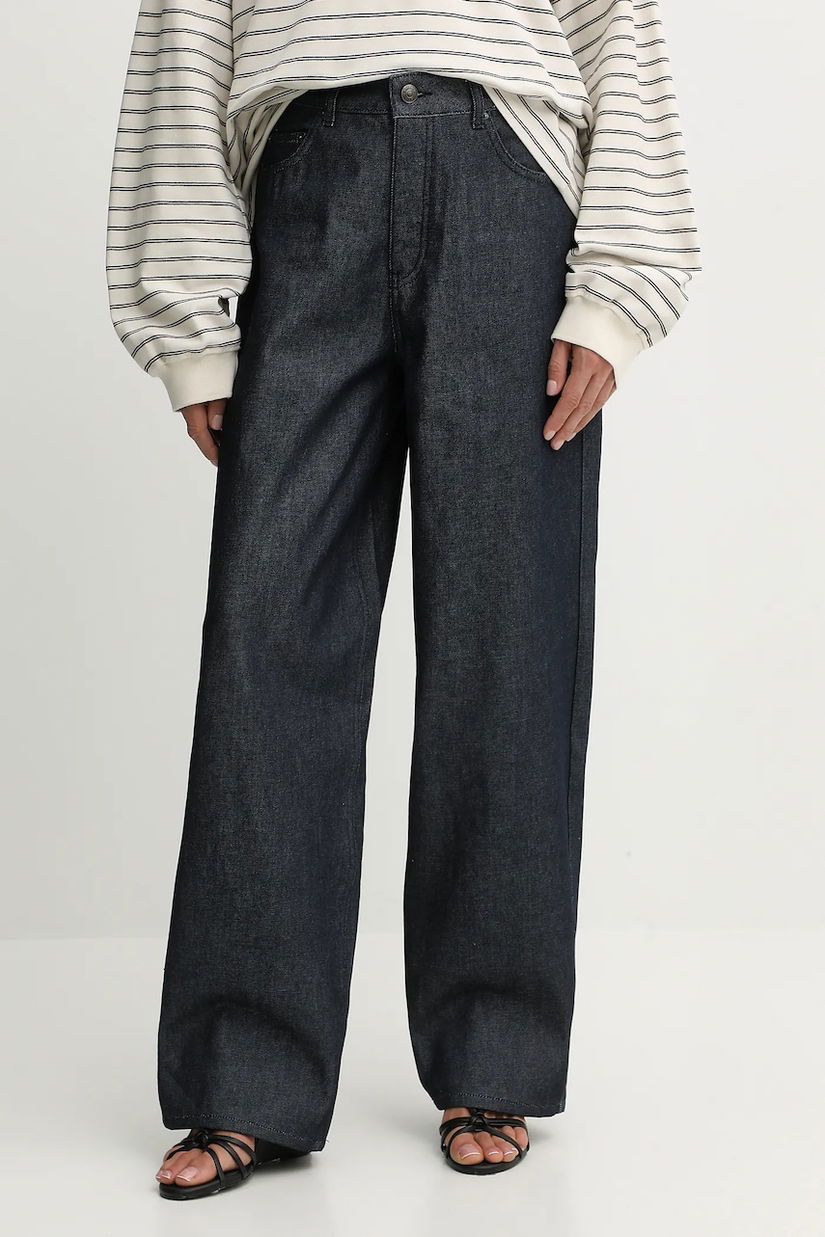 Rotate jeans culoarea bleumarin, 115193D03