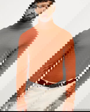 BOSS pulover de lână culoarea gri, light, cu guler, 50468262