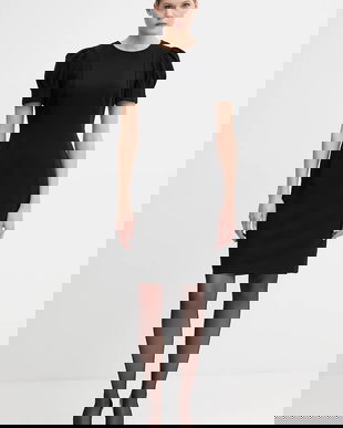 Dkny rochie culoarea negru, mini, mulata, DD5I197A