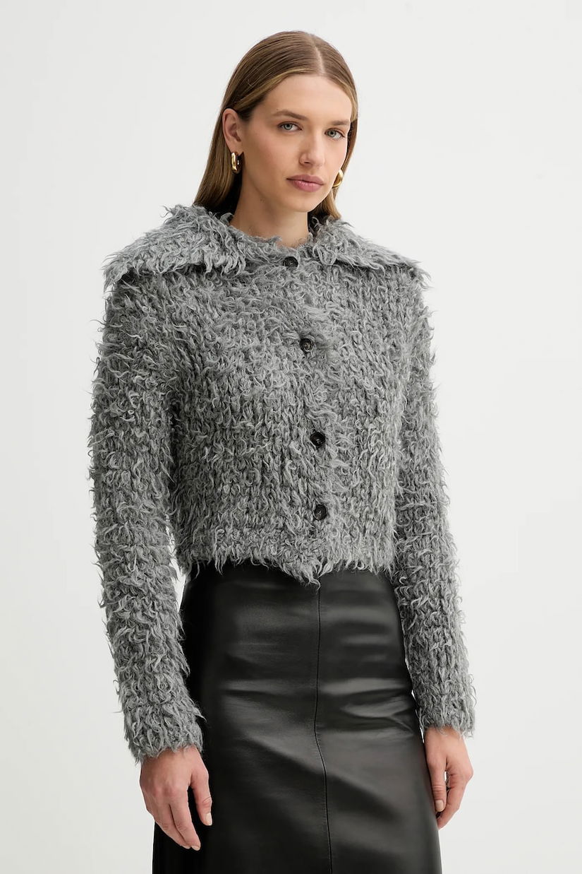Liviana Conti cardigan din amestec de lână culoarea gri, călduros, A5WF89