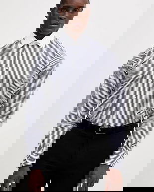 Karl Lagerfeld cămașă culoarea bleumarin, cu guler italian, regular, 554603.605116