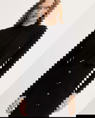 Morgan rochie culoarea negru, mini, mulata, RMCASSY