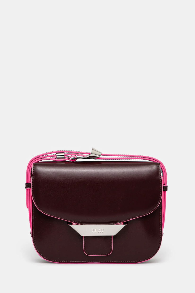 Kenzo geantă de piele culoarea bordo, FF52SA318L3B.24