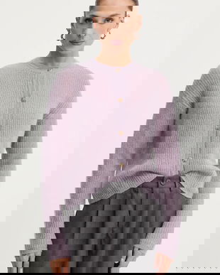 MM cardigan din amestec de lână MEANDRO culoarea violet, 2526346028600