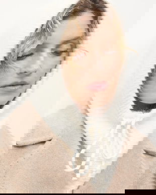 Answear.LAB cuier de haine cu oglindă culoarea bej